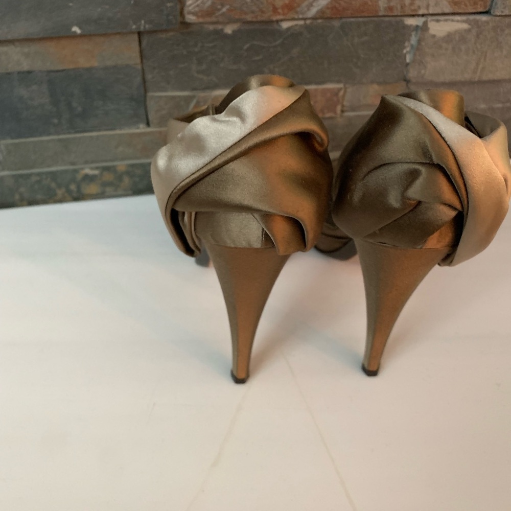 Salvatore Ferragamo gold shoes